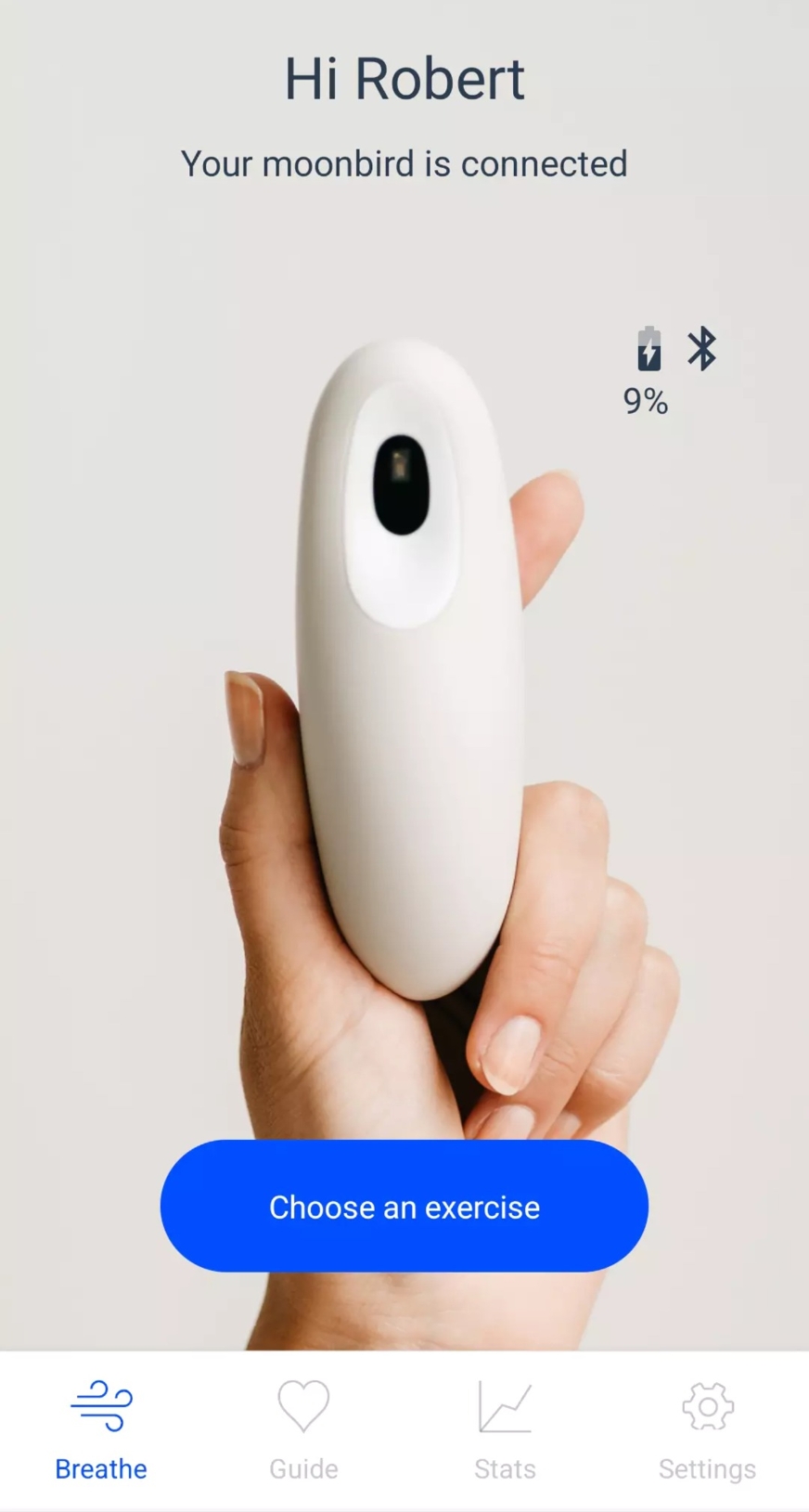 Moonbird app verbonden